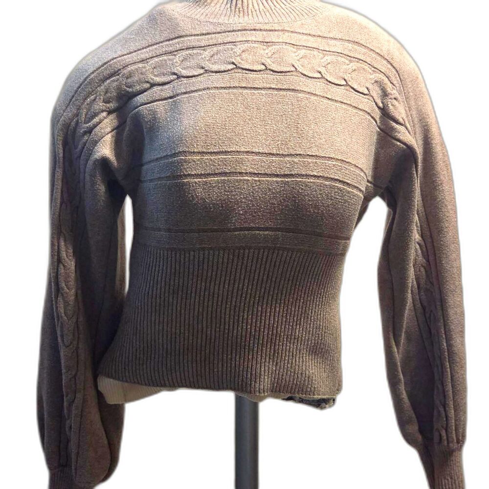 light brown/tan cable knit sweater/jumper